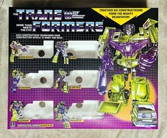 TRANSFORMERS G1 DECEPTICON CONSTRUCTICONS DEVASTATOR GIFTSET BOX, FOAM, & MANUAL