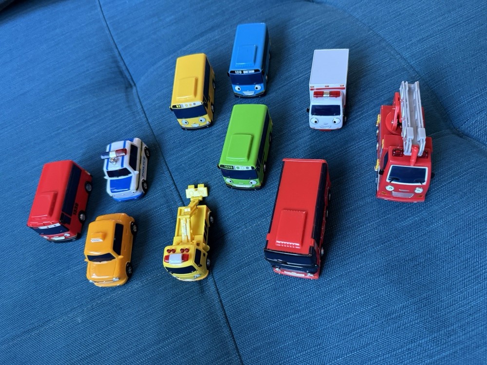 The Tayo Little Bus & Friends Lot Of 10 Toy Car Bus Fire Truck Taxi Tow Truck