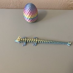 3D Printed Dragon Egg with Dragon Full Articulated Dragon Modle Movable