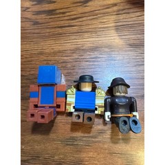 Roblox Action Figure Lot of 3 Steampunk Gold Mask Sheriff Blue Warrior Figures
