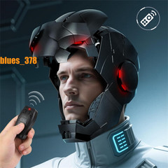 US STOCK Autoking Iron Man Full Black MK5 Helmet Electronic Voice Activated Mask