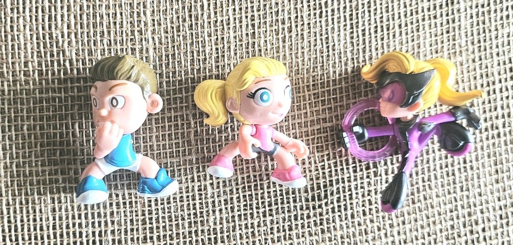 Lot Of 3 Ninja Kidz TV Action Figures Disaster, Payton, Ashton 2.25″ To 2.75″