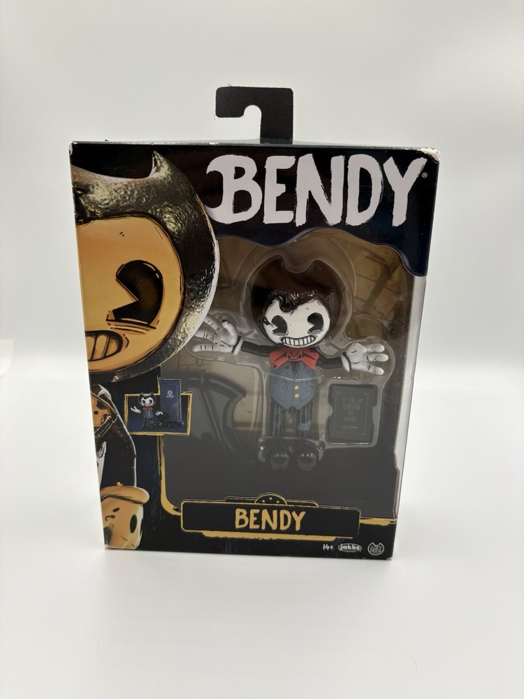 Bendy and the Ink Machine Bendy Action Figure w/ Book – 5” JAKKS Pacific, NEW.