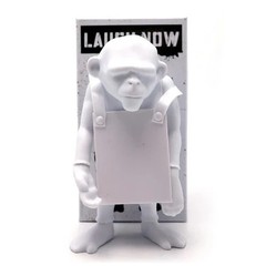 Apologies To BANKSY Laugh Now DIY 6″ Vinyl Figure Toy Monkey Chimp Blank BAD BOX