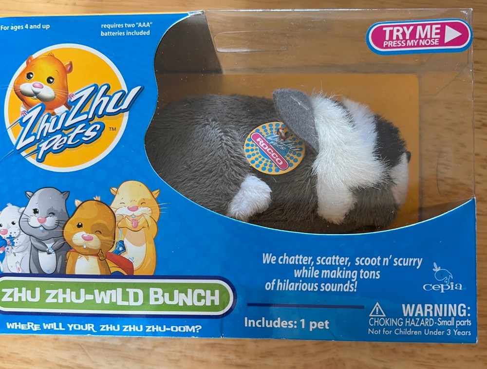 Zhu Zhu Pets Wild Bunch Rocco In Box 2009 NEW 86223