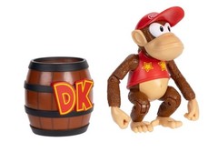 World of Nintendo Diddy Kong w/ Barrel Donkey Kong 4″ Action Figure Jakks Toy
