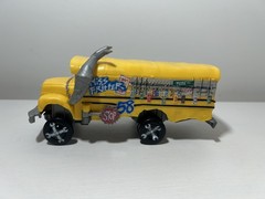 Disney Pixar Cars Miss Fritter 6″ Yellow School Bus Derby Crash Bumper Action