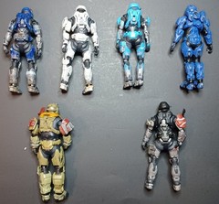 Halo Reach McFarlane Noble Team Spartan UNSC Toys Action Figures Lot of 6