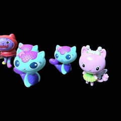 Gabbys Dollhouse Figure Lot Gabby Mercat DJ Catnip Pandy Paws Baby Box Lot of 14