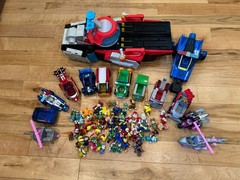 Huge Lot Paw Patrol Aircraft Carrier Vehicles Helicopter Cruiser 60 Figures