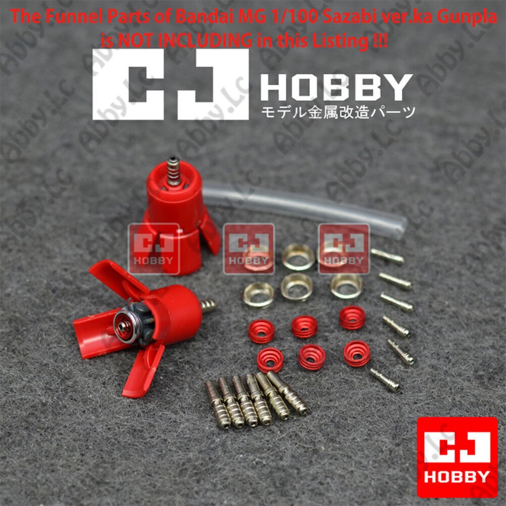 for MG 1/100 Sazabi ver ka Fin Funnel CJ Model Silver/Gold Muzzle Thruster Set