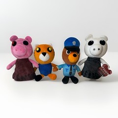 Roblox Piggy Series 1 & 2 Plush Tigry Piggy Officer Doggy 8 Inch Lot Of 4