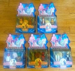 Vintage Futurama Toynami I-Men Toy Figure Lot Bender, Robot Devil, Zoidberg Set