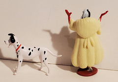 DISNEY HEROES VILLAINS 101 DALMATIANS CRUELLA dE VIL & PONGO PVC FIGURE CAKE TOP