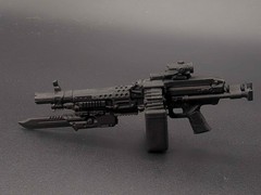 1/12 scale 3D printed M249 with bayonet for classified valaverse marvel legends