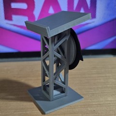 WWE Mattel Elite RAW/SMACKDOWN Anonymous General Manager Podium Accessory Bundle