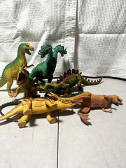 Vintage lot of 7 – IMPERIAL BRAND GODZILLA Dinosaurs Dragons Figures DOR MEI #2