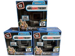 Big Bang Theory Tiny TV Classics Real Working TV & Remote Arcade Toys Set Of 4