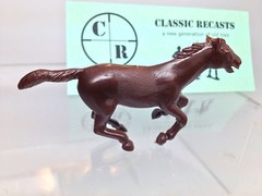 Recast Marx 60mm Horses 3 Pieces Choice Of Colors, black, Brown, Cream, White