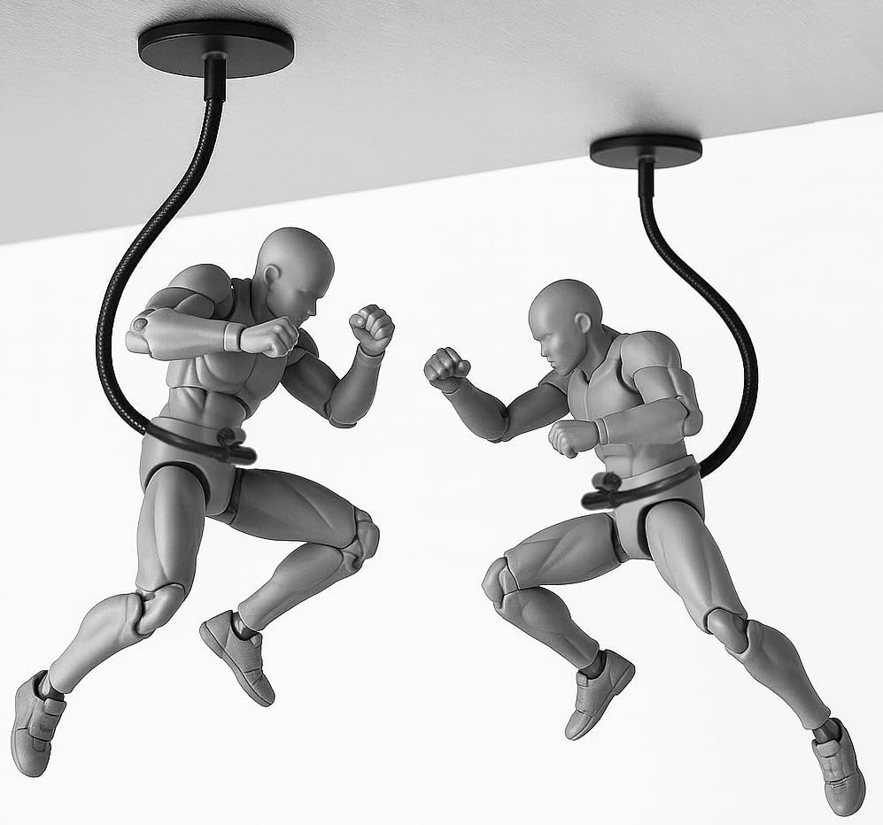 Action Figure Stand with Magnetic Base –Stop Motion Rig with Adjustable Dual-Arm
