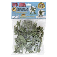 36 PCS WW2 Iwo Jima US Marines Plastic Army Men Soldier Figures Toy Set