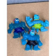 Heroes of Goo Jit Zu Action Figure Lot Tyro Rock Jaw Blue Stretchy Squishy 3pc