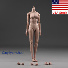 1/6 Female Suntan Super Huge Chest Flexible Girl Body 12”Figure Model Toy