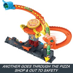 Pizza Slam Cobra Attack Playset with 1 Toy Car – 3 Random Racing Paths Fun!