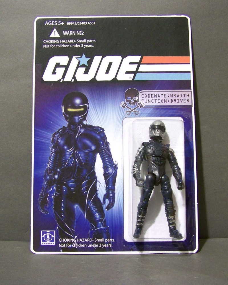 Custom GI Joe figure and package of “THE WRAITH” charlie sheen 1986 new style