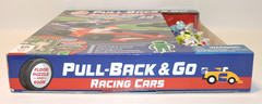 Pull Back & Go Racing Car Toys Set 6 Cars w Floor Puzzle, Book Ages 3+, NEW READ
