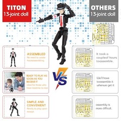 T13 Action Figure Fully Articulated Robot Toy 5.4in Tall Dummy 13 Model Gift