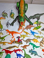 Lot of 130+ Plastic Rubber Dinosaurs 1 Battery Operated & Vintage Animals