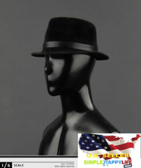 1/6 Scale Black Hat for 12” Action Figure phicen Hot toys Ganghood Kumik ❶USA❶