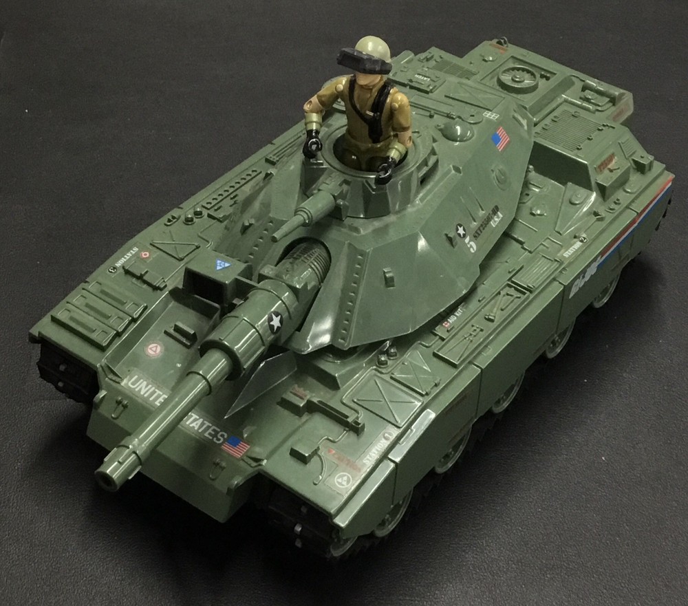 Vintage GI Joe Mobat Tank Vehicle 1982 Steeler Figure Complete w Manual, Card!
