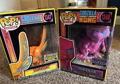 Funko Pop! Movies – Lot Of 2 Blacklight Figures # 1347 & 1348 Mothra & Godzilla