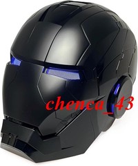 US!!! AUTOKING Iron Man MK5 1:1 Helmet Wearable Voice-control Black Mask Cosplay