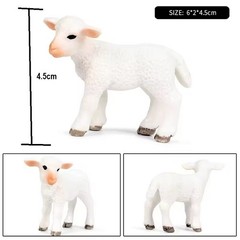 Sheep Lamb Toy Action Figure Small Animal Figurine Doll Gift for Kids