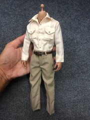 1/6 Custom Indiana Jones Harrison Ford Suit V1 for body Action Figure 12 inch