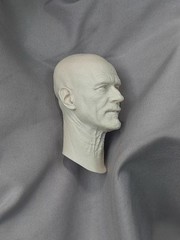 Unpainted 1/6 Bryan Cranston Actor Male Head Carved Model Fit 12” Action Figure
