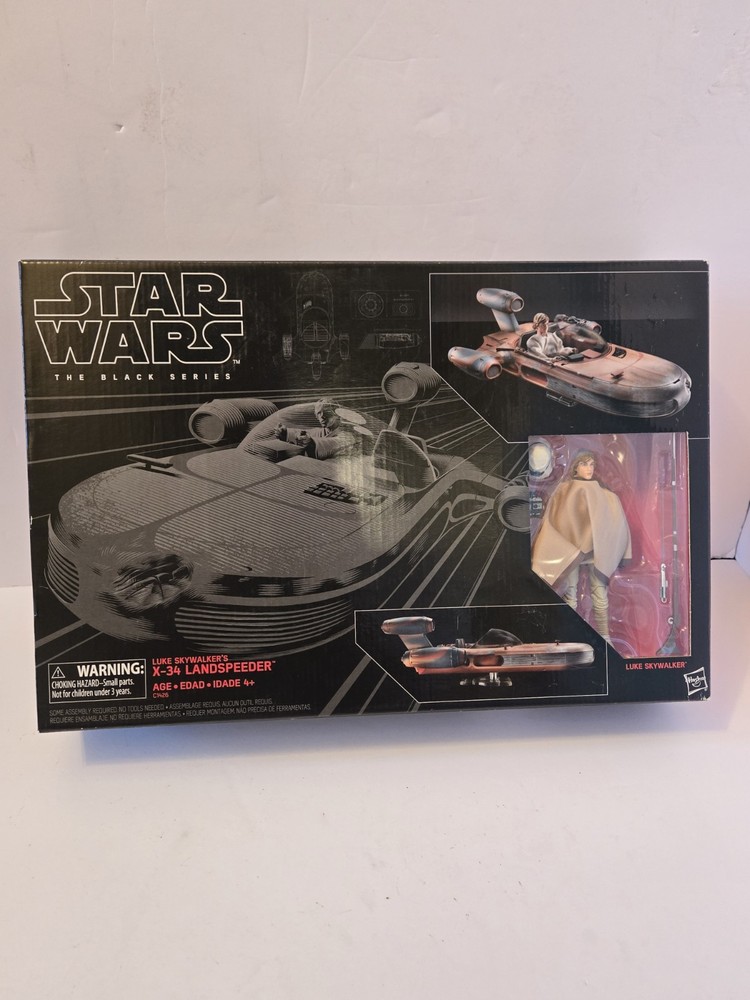 Star Wars The Black Series # 02 X-34 Landspeeder and Luke Skywalker figure New