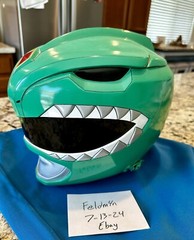 Signed Authentic JDF Cosplay MMPR Green Ranger Power Rangers Helmet