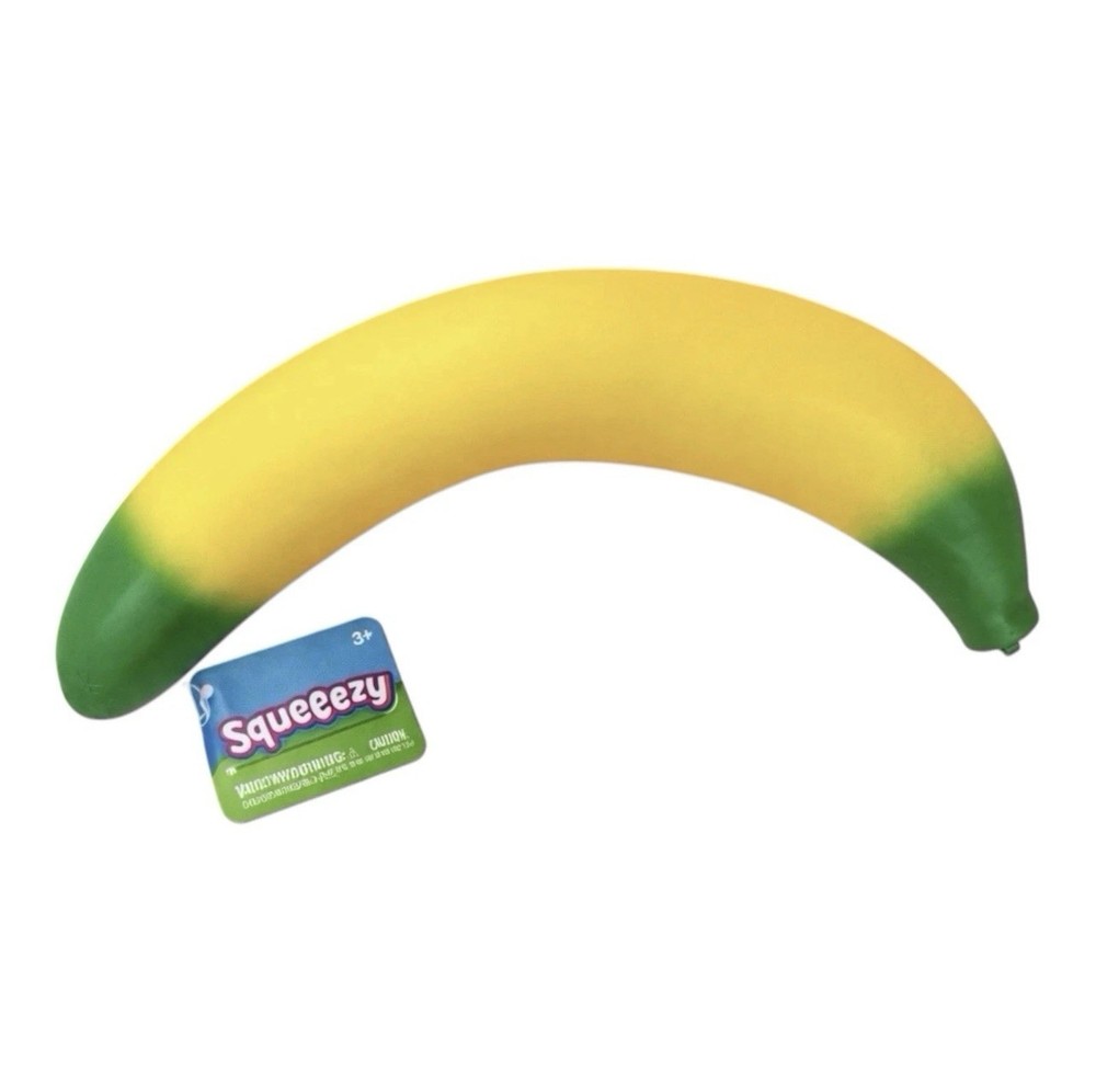 Sunny Days Laffy Snacks Squishy Stretchy Banana Toy 18″ Sensory Viral New W/ TAG