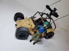 Tan AWE Striker 25th Anniversary G.I. Joe With Kitbash Driver