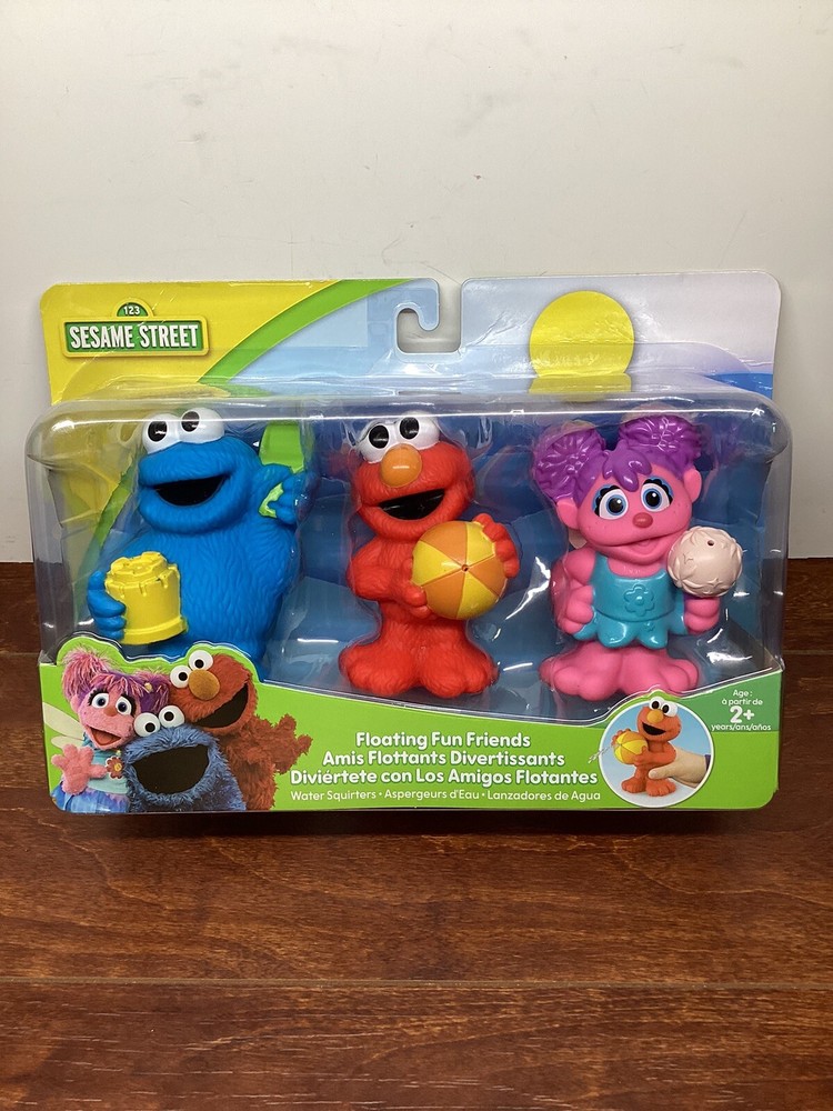 Floating Fun Friends Sesame Street Bath Squirtters Toys Elmo, Cookie Monster NEW