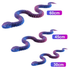 3D Printed Snake Movable Joint Simulation 3D Printed Figures Newyear Decoration