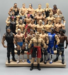 Lot Of 25 Mattel WWE Wrestling Figures Basic Brock Lesnar John Cena Roman Reigns