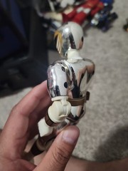 Vintage 1995 Power Rangers Chrome Silver WHITE RANGER 8″ Action Figure MMPR