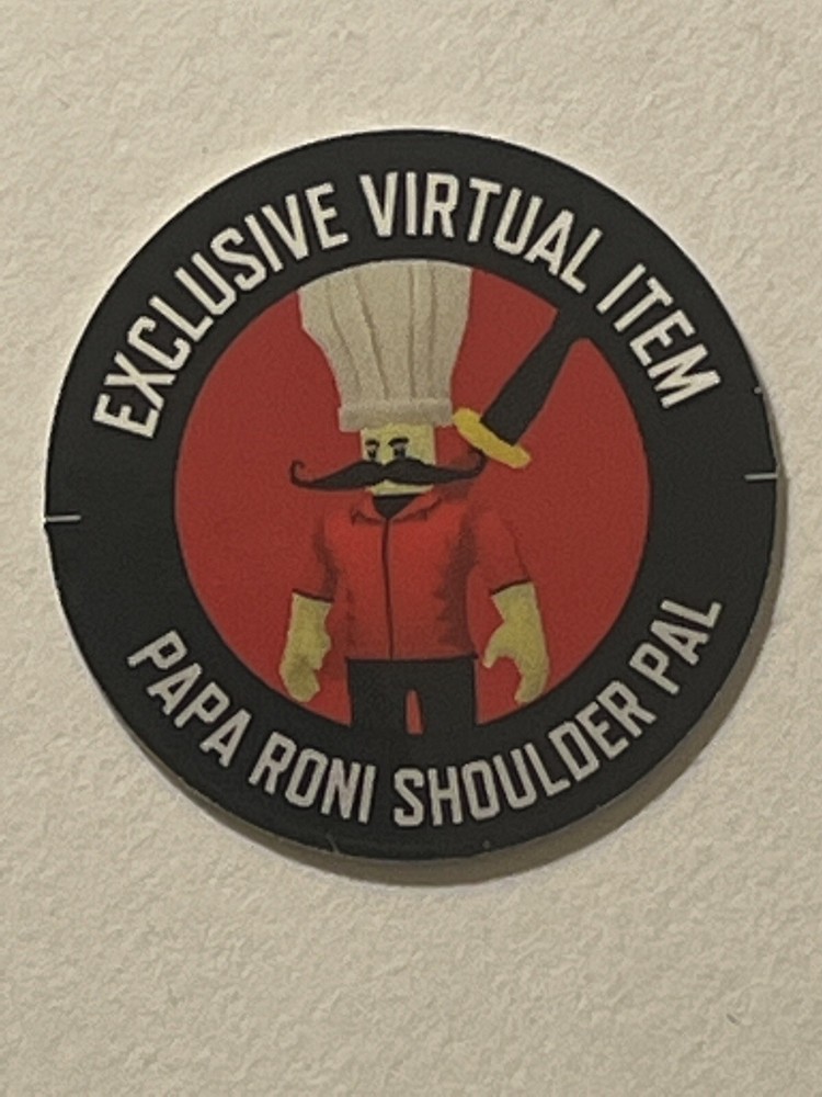 PAPA RONI SHOULDER PAL Virtual Code ONLY Robl0x Series 10 CREATOR