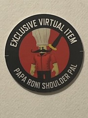 PAPA RONI SHOULDER PAL Virtual Code ONLY Robl0x Series 10 CREATOR