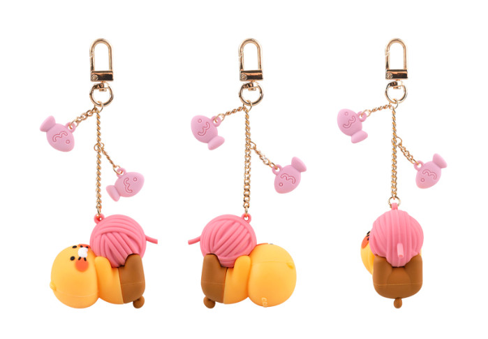 Kakao Friends Choonsik Figure Keyring Keychain Bag Charm Yarn Moon Cloud